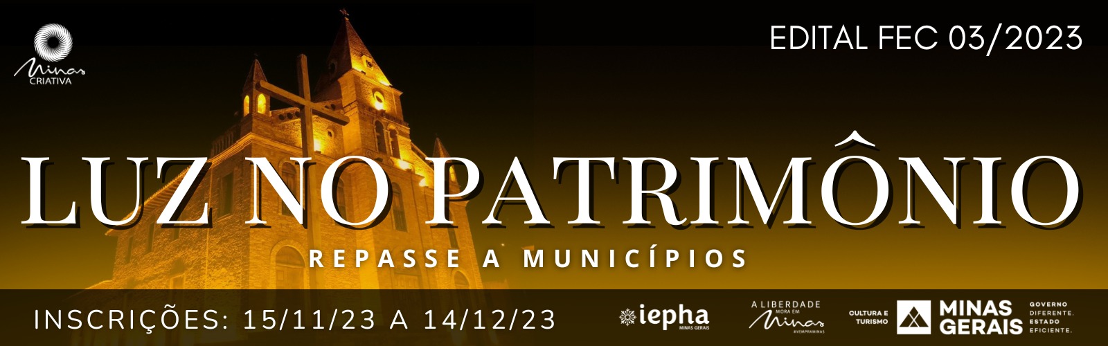 Banner Edital Luz no Patrimônio