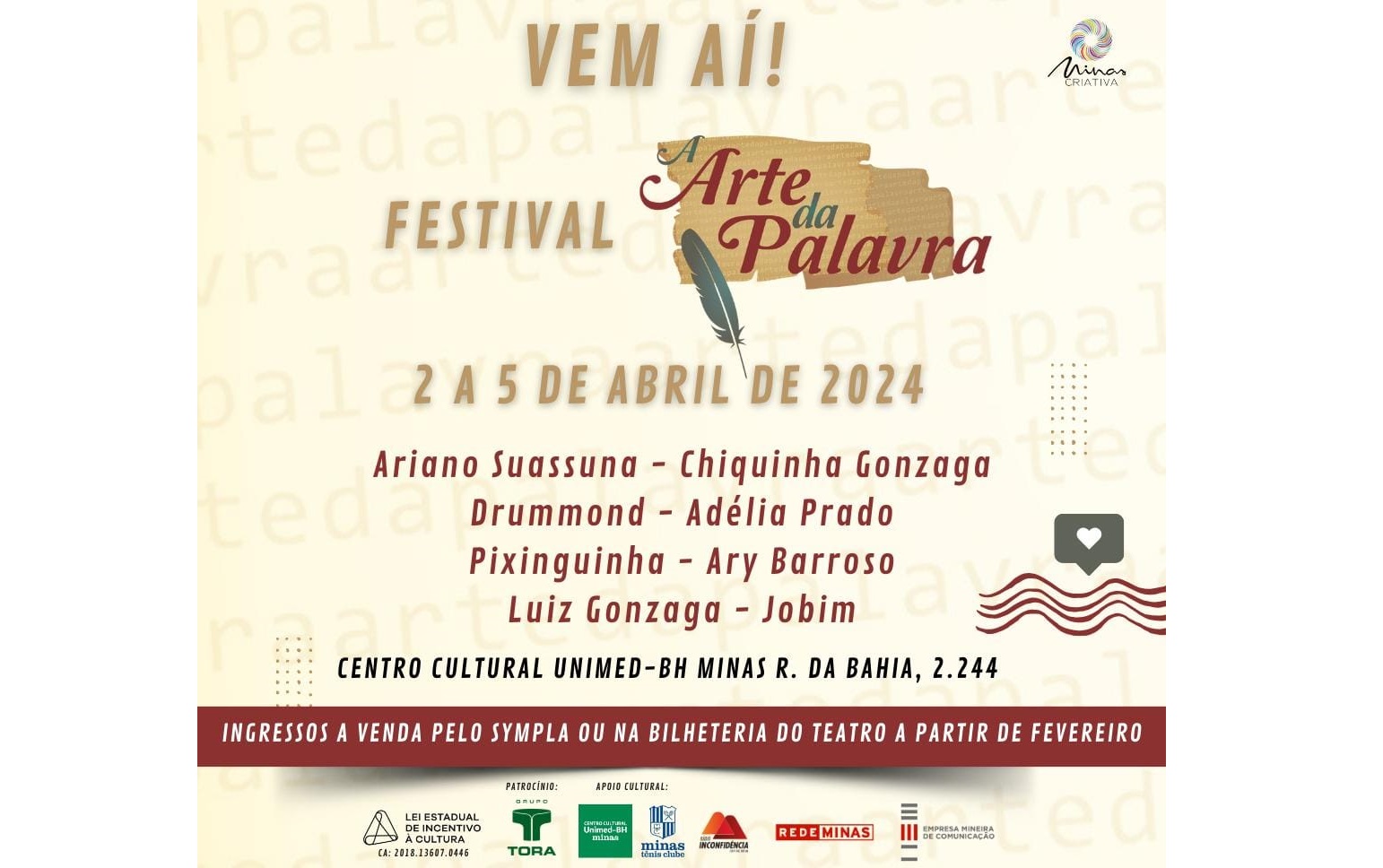 Centro Cultural Unimed recebe festival 