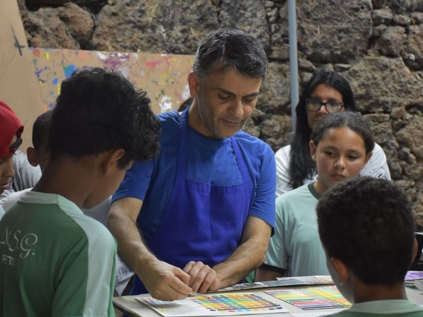 Oficina de Desenho com Cesar Teixeira Ascom Faop